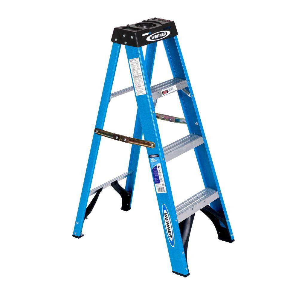 Blue store step ladder