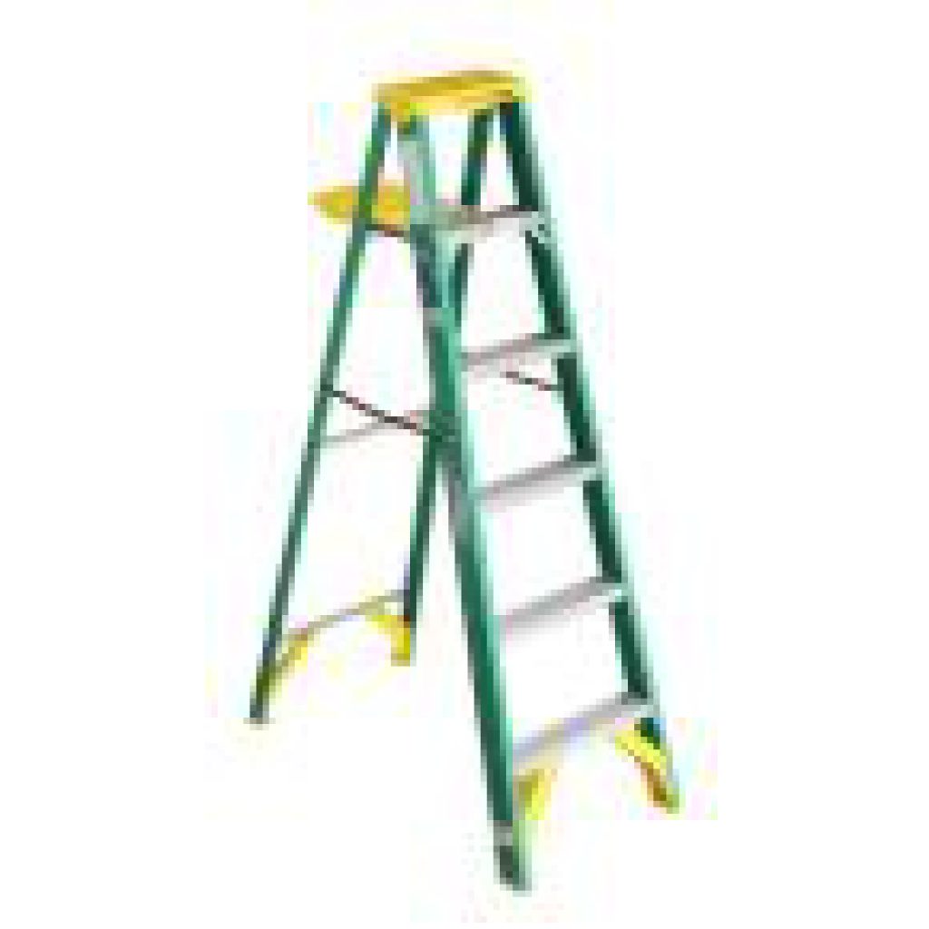 Ladder Werner 8 ft. Fiberglass Step Ladder with Shelf 225 lb Surplus