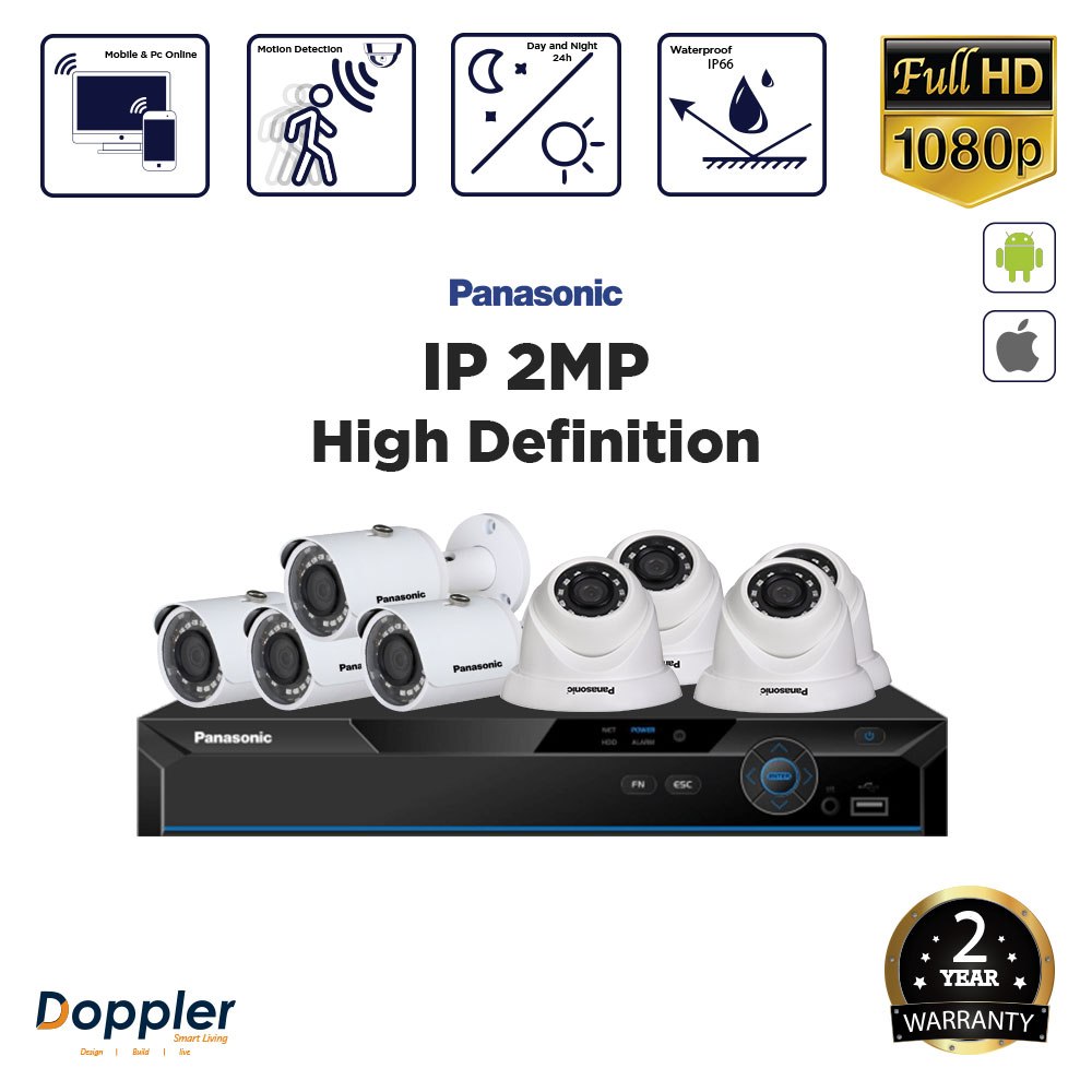 Panasonic IP 2MP 8 Ch NVR Budget Package without Installation Surplus