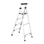 Ladder Rubbermaid 4 Step Aluminum Step Stool With 250 Lb Surplus