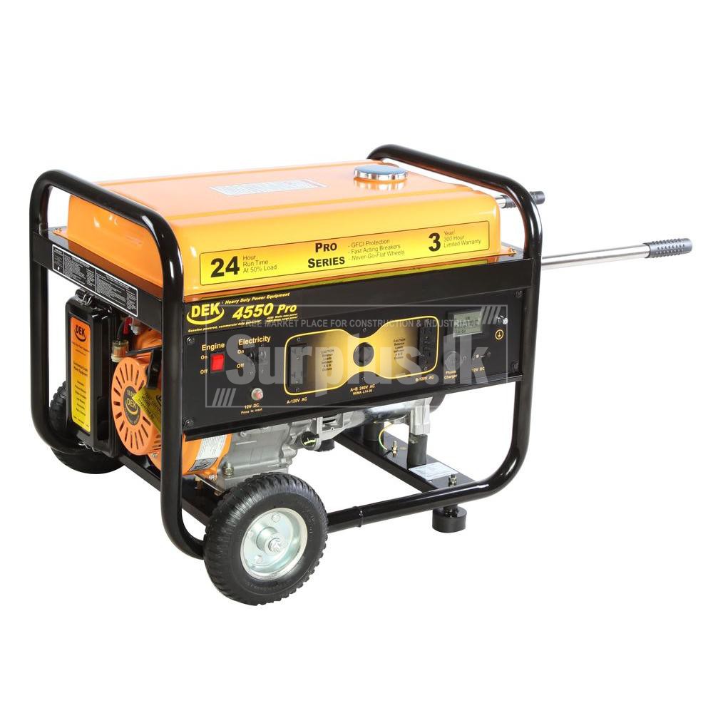 DEK Pro Series 4550Watt Portable Generator Surplus