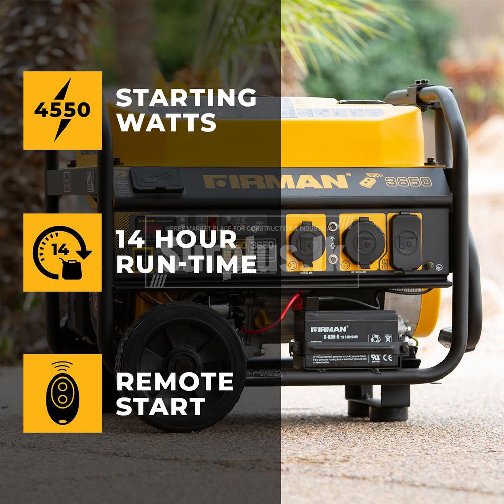 Firman 4550/3650Watt Portable Generator Surplus