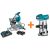 Miter Saw – Makita 18-Volt X2 LXT Lithium-Ion Brushless Cordless 10 in. Dual-Bevel Sliding Compound Miter Saw 5.0 Ah with BONUS Router