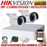 HIKVISION TURBO HD 2MP -1080P CCTV 2 CAMERA PACKAGE