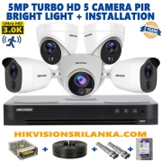 CCTV Package Sri Lanka Hikvision 5mp Motion Activated Bright Light 5