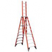 Ladder – Werner 10 ft. Fiberglass Extension Trestle Step Ladder with 300 lb. Load Capacity Type IA Duty Rating