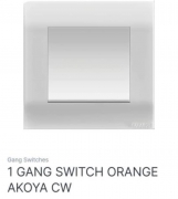 Orange Akoya Classic White Plug Base and Switches