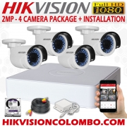HIKVISION TURBO HD 2MP -1080P CCTV 4 CAMERA PACKAGE