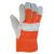 Work Gloves – Firm Grip Orange Suede Cowhide Leather