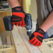Work Gloves –  Firm Grip Large Pro Fingerless Glove