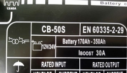 SUN 50S Battery Charger High Low charge 12V 24V normal & boost