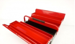 Steel Tool Box 5 Trays 53cm Red & Black