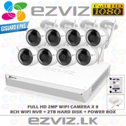 EZVIZ 1080P Full HD Wifi IP 8 Camera with 1080P HD Wifi Network Video Recorder