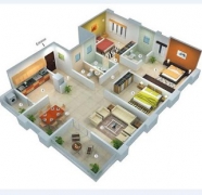 3D house Plan