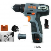 SAKI 12V 1300RPM Cordless Rechargeable Drill + Spare Battery + Blow Box