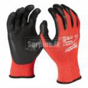 Work Gloves –  Milwaukee Large Red Nitrile Dipped