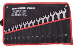 Combination wrench spanner set 14 pieces China
