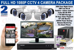 4-Channel DVR, 1080P Full HD 4 Cameras Package 25% Off Special Offer