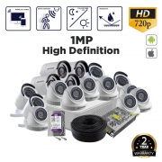 Hikvision 1MP (720P) 16 Ch DVR Budget Package – without Installation