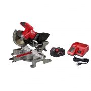 Miter Saw – Milwaukee M18 FUEL 18-Volt Lithium-Ion Brushless Cordless 7-1/4 in. Dual Bevel Sliding Compound Miter Saw Kit W/(1) 5.0Ah Battery