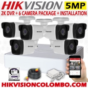 Hikvision 5MP CCTV 6 Camera’s + 4K Lite DVR With Installation 25% Off Sri Lanka