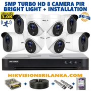 Hikvision 5mp Motion Activated Bright Light 8 CCTV Package