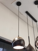 Ball Pendant Light With Line Shade