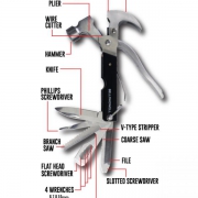 Bell + Howell TAC TOOL Stainless Steel 18-in-1 Multitool