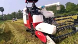 Mubota tractor ගොයම්කපන යන්ත්රය