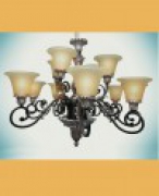 CERAMIC SHADE 6ARM HANGING LAMP – 93