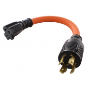 AC WORKS 1 ft. L14-30P 30 Amp 125/250-Volt Locking Plug