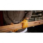 Work Gloves –   Firm Grip Leather Impact Large Tan