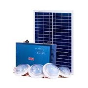 Solar Panel with Battery and Light (Plug play)