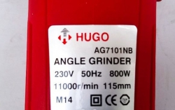 HUGO Angle Grinder 4-1/2″ 115mm 7101 NB 115 800 Watts