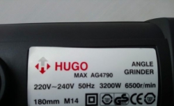7″ Angle grinder HUGO 4790 3200 Watts heavy duty industrial 185mm